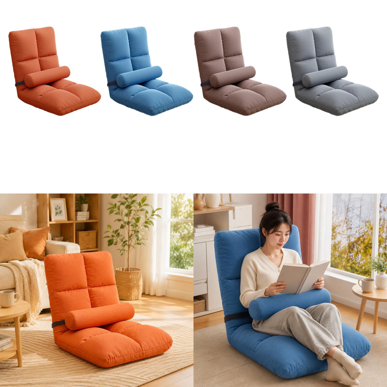 Kids Outdoor Folding Chair - 折りたたみ式ゲーミングソファチェア、調節可能なベルベット生地のスリーパーベッドカウチリクライナー、子供と大人のための屋内外兼用