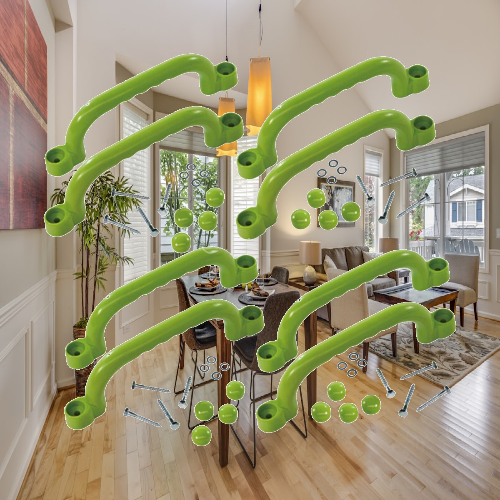 Kids Outdoor House Accessories - 8x クライミングハンドル 子供用ギフト グラブハンドル 子供用屋外遊び場アクセサリー プレイハウス遊び場