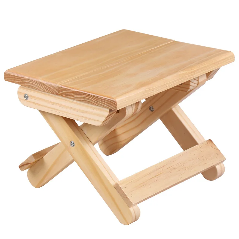Kids Outdoor Folding Chair - 子供用の無垢材で作られたポータブル折りたたみスツール,家庭用の小さな四角いスツール,屋外釣り用家具