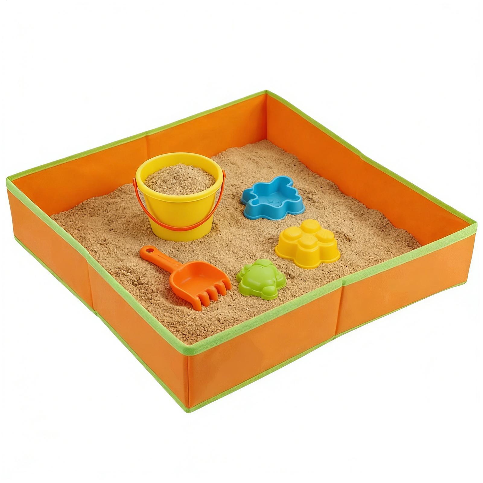 Kids Outdoor Picnic Table - 子供用砂場テーブル 屋外感覚テーブル 折りたたみ式ゲームトレイ 折りたたみ式不織布製 キッズ感覚テーブル 庭や裏庭用