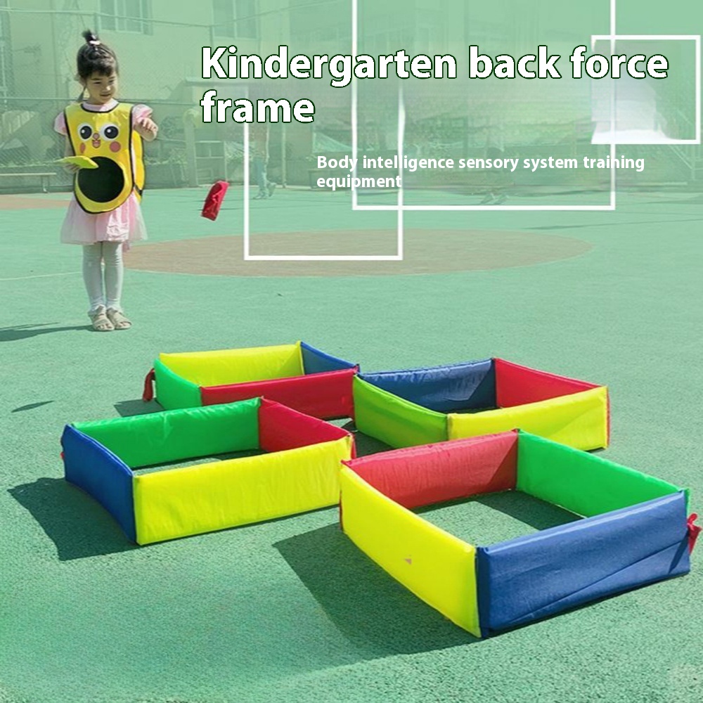 Kids Outdoor Climbing Frame - 子供楽しい屋外ゲームジャンプフレームドリル穴おもちゃ感覚統合トレーニング幼稚園子供スポーツ小道具複数のプレイ