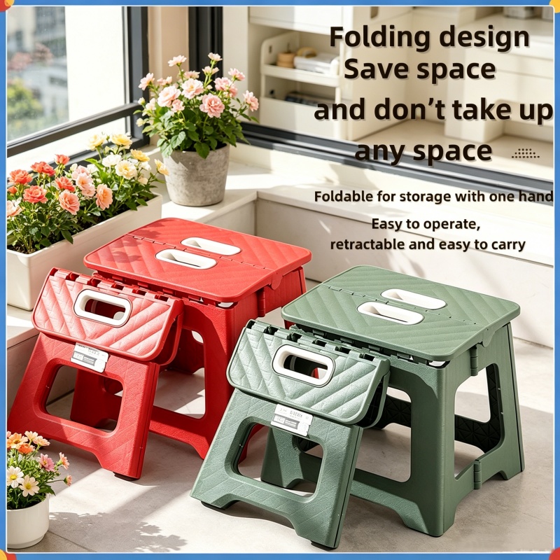 Kids Outdoor Lawn Chair - 2026 新成人子供ポータブル折りたたみスツールノンスリップ肥厚プラスチックサドルチェア屋外キャンプや釣り椅子用