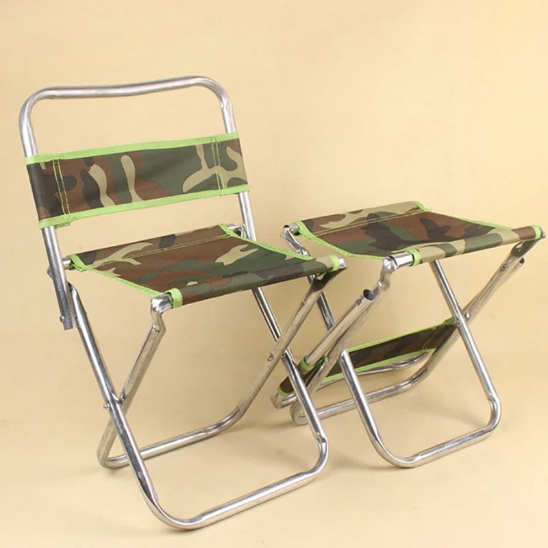 Kids Outdoor Folding Chair - 迷彩柄折りたたみスツール 背もたれ付き 46x29x29cm 軽量折りたたみ椅子 大人用 子供用