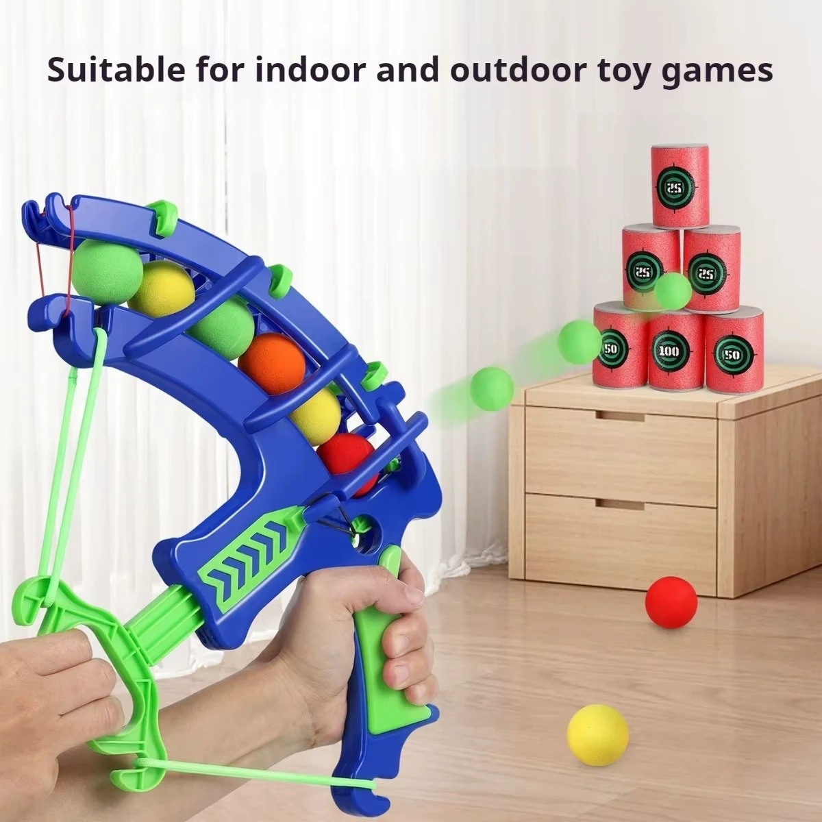 Kids Outdoor Exercise Equipment - 投げスポーツスリングショットターゲットバブルガンソフトボール子供のおもちゃ自動石鹸ブロワー屋外パーティーゲーム子供男の子の誕生日プレゼント