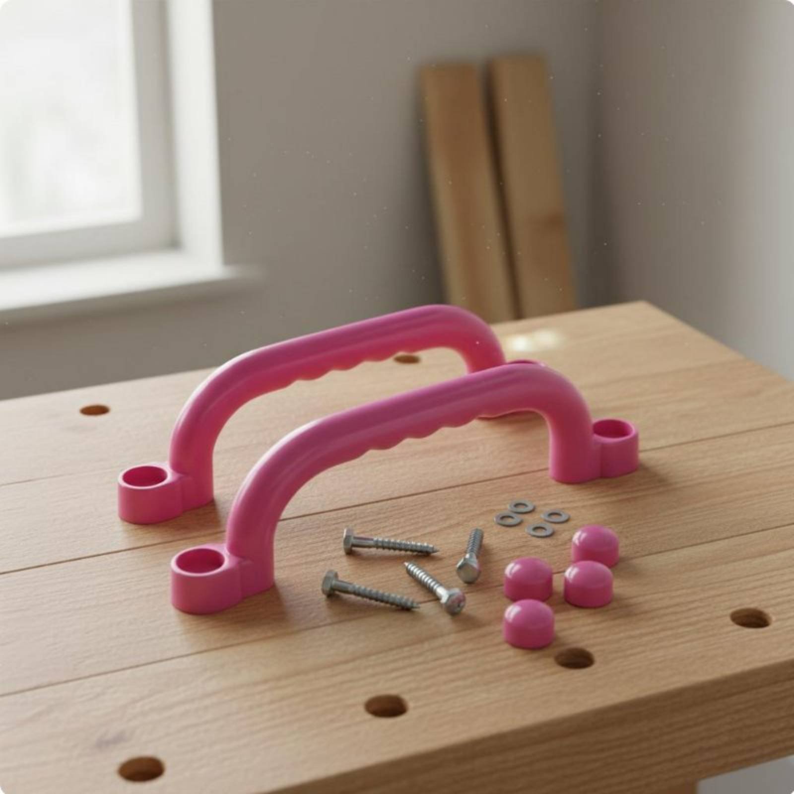 Kids Outdoor Climbing Frame - 2個入りクライミングフレームハンドル、滑らかなエッジ、子供用クライミングハンドル、簡単に取り付けられるプレイセットグラブハンドル、子供用屋外ゲーム用