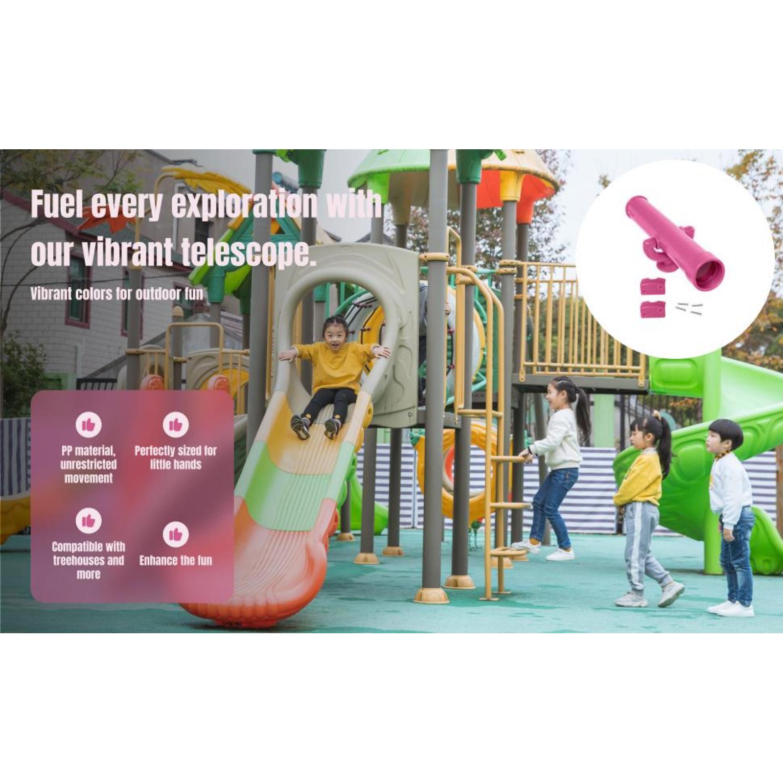 Kids Outdoor Climbing Frame - キッズプレイグラウンド望遠鏡おもちゃ プレイグラウンド海賊望遠鏡プレイセット ごっこ遊び 対象年齢3歳以上 インタラクティブ学習 子供用