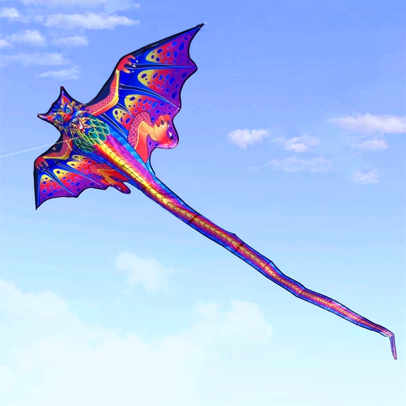 Kite Easy Fly Kids - 子供用3Dドラゴン凧、ナイロン製凧、空飛ぶ鷲凧、子供用凧、凧紐、濰坊鳥凧、操縦凧、楽しいパラロトニア鯉