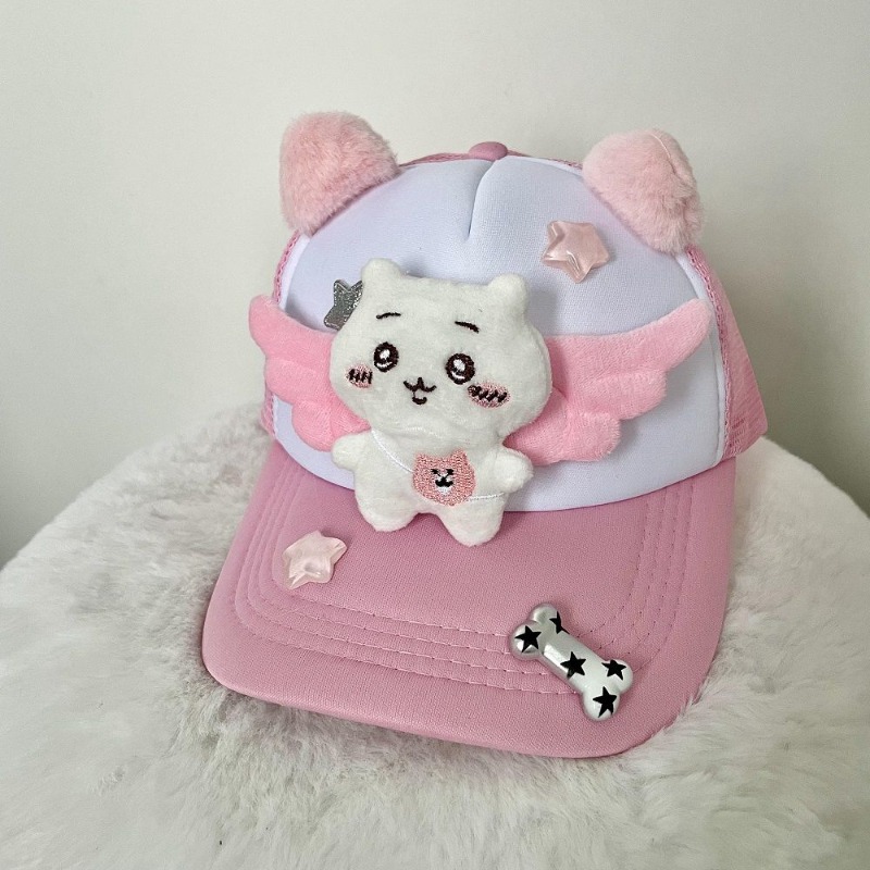 Kids Outdoor Movies - アニメちいかわうさぎ野球帽刺繍ファッションレトロ調節可能学生子供アウトドア旅行かわいいユニセックスギフト2026