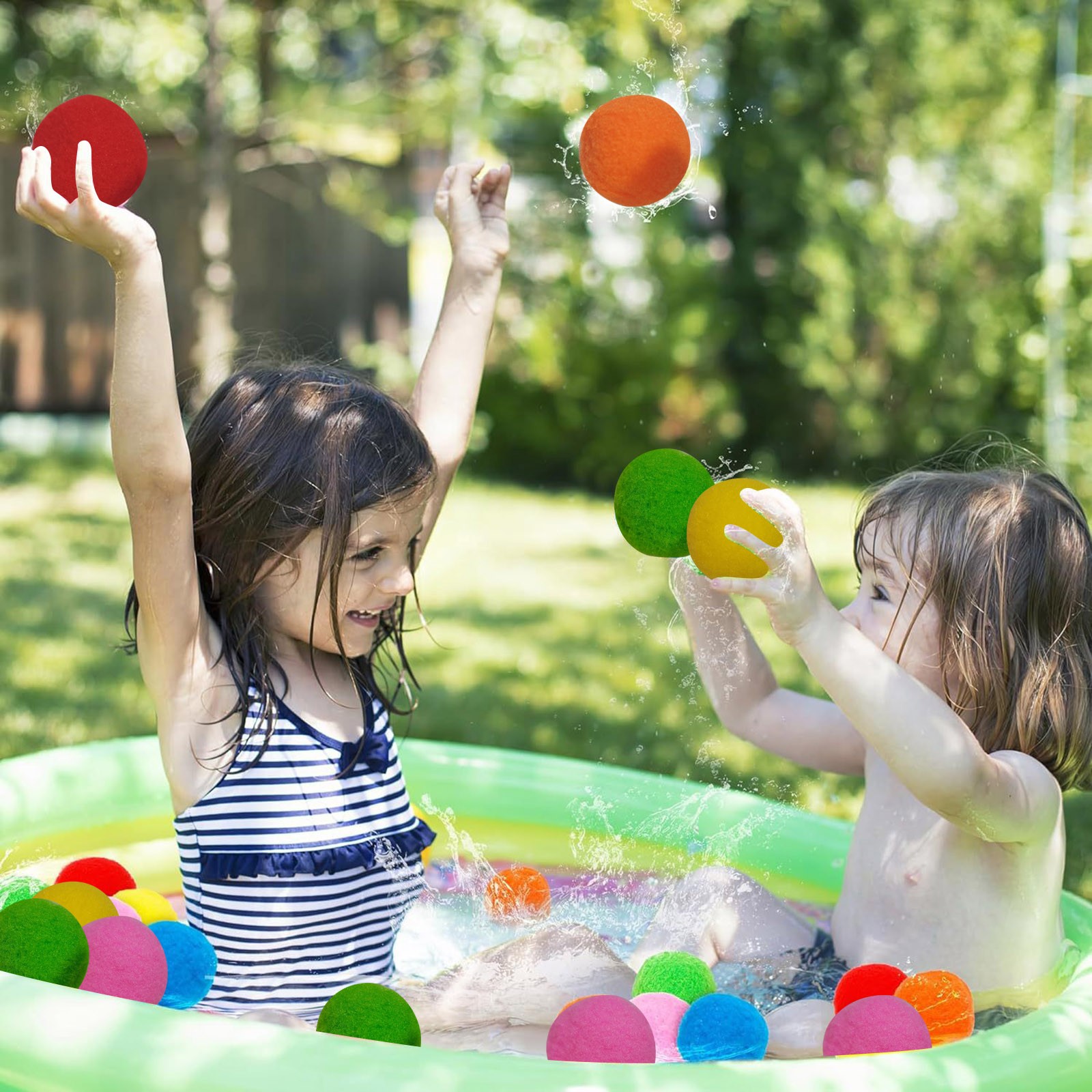 Kids Outdoor Easter Gifts - 再利用可能な風船、詰め替え可能な水風船、子供用屋外玩具ゲーム、夏のプール玩具、裏庭用の水遊びギフト