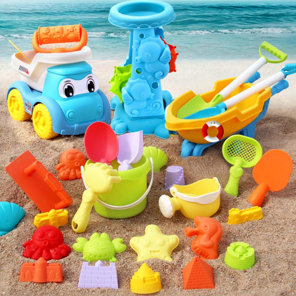 Kids Outdoor Picnic Table - キッズビーチおもちゃセット ベビー砂遊び＆水遊びキット バケツ、シャベル、熊手、じょうろ付き 夏の屋外砂場遊び道具
