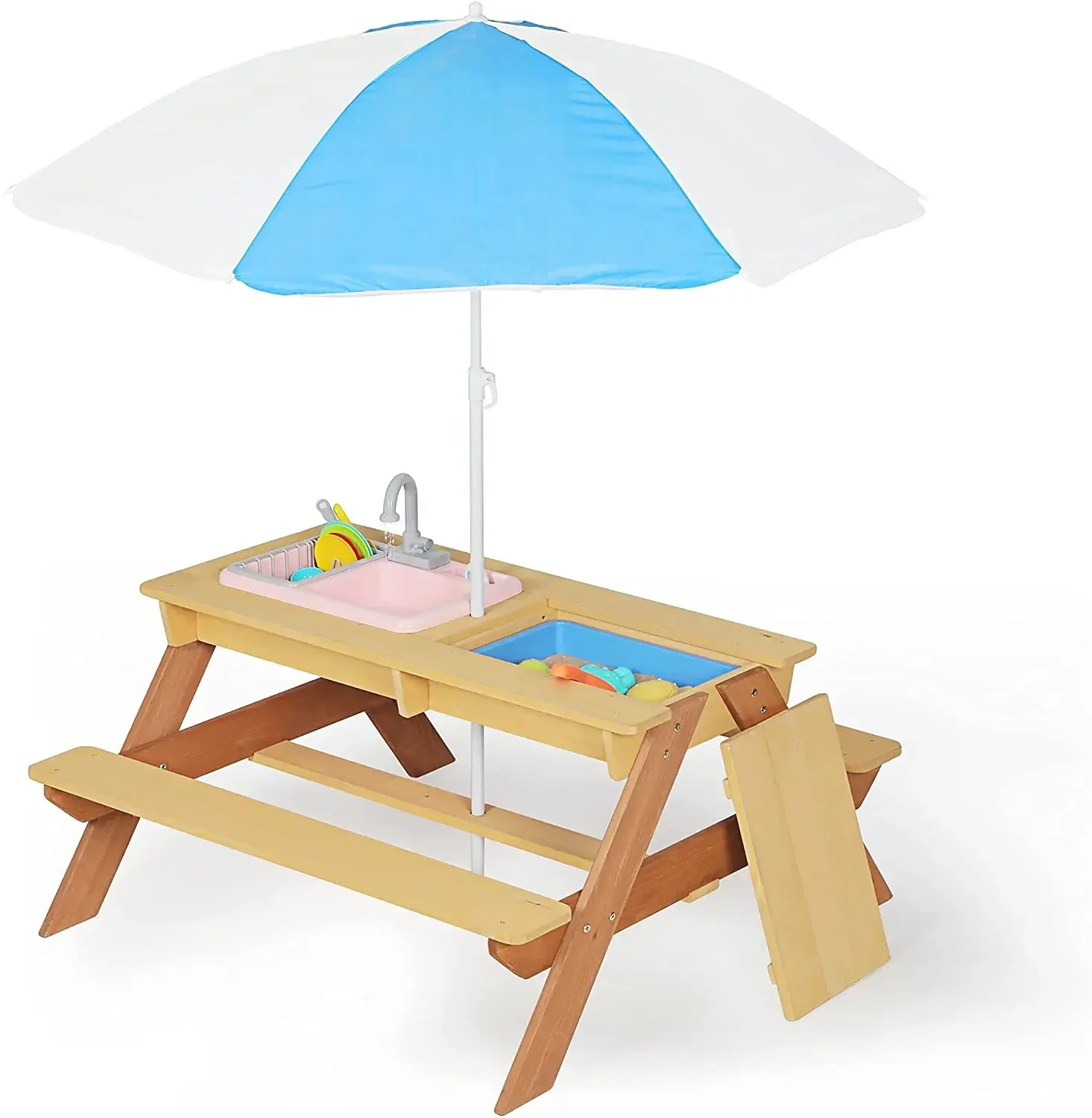 # 子供用ピクニックテーブル 屋外パティオ ダイニングテーブ - Kids Outdoor Picnic Table のレビューと価格