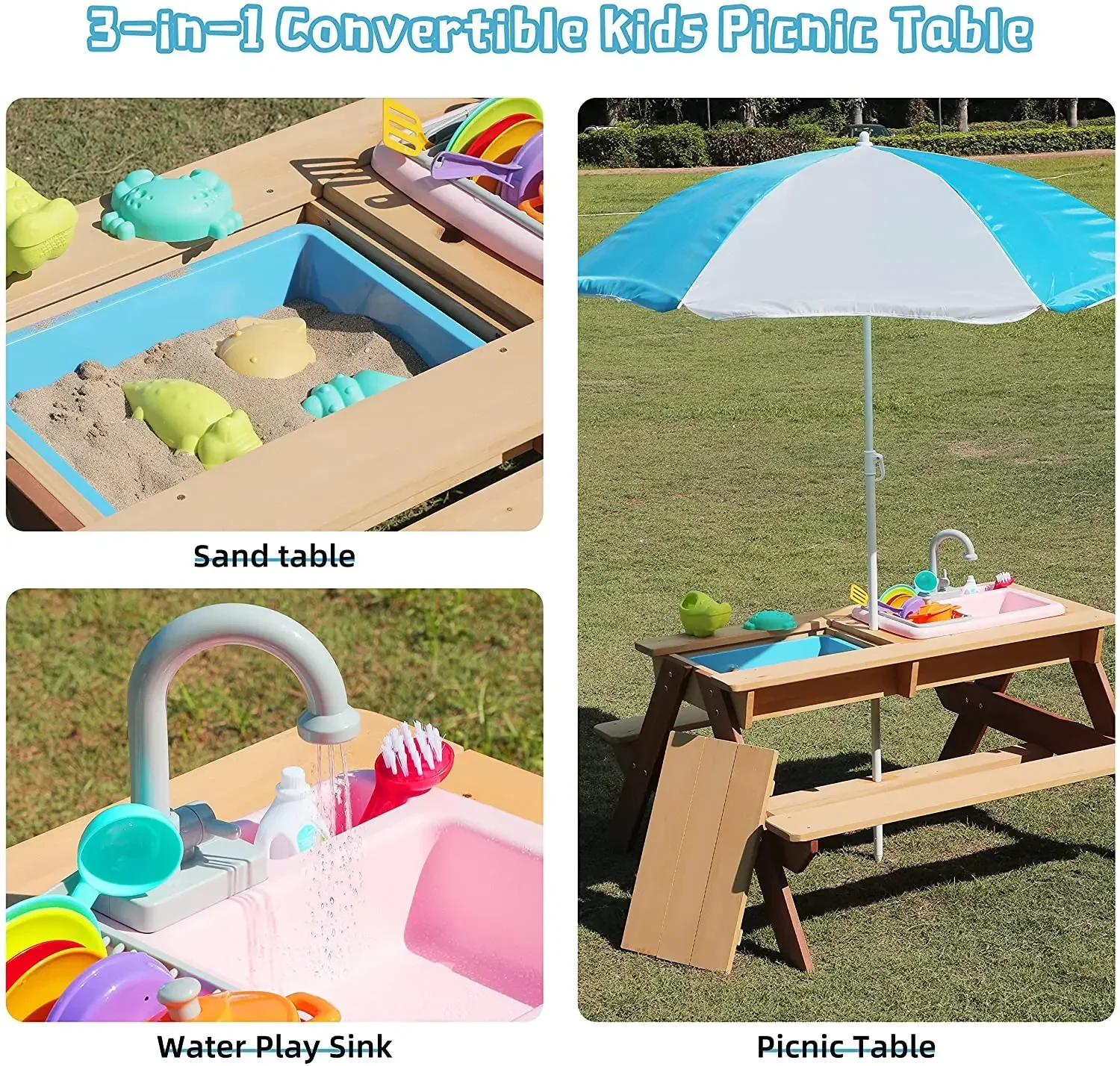 # 子供用ピクニックテーブル 屋外パティオ ダイニングテーブ - Kids Outdoor Picnic Table のレビューと価格