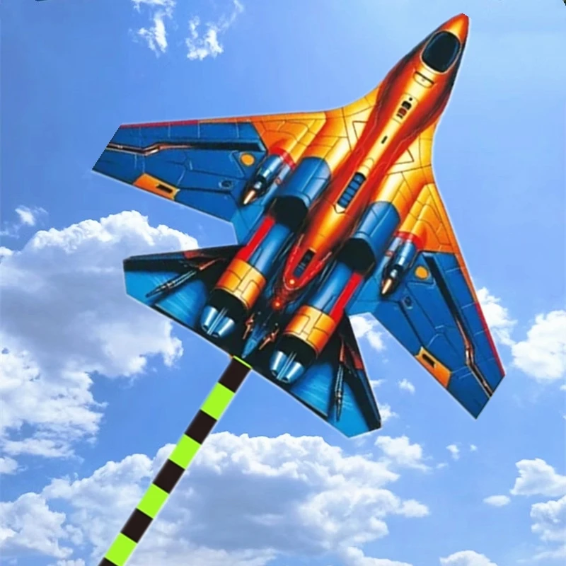 HTMCK戦闘機型凧45cm大型飛行機凧、100mラインハン - Kite Easy Fly Kids のレビューと価格