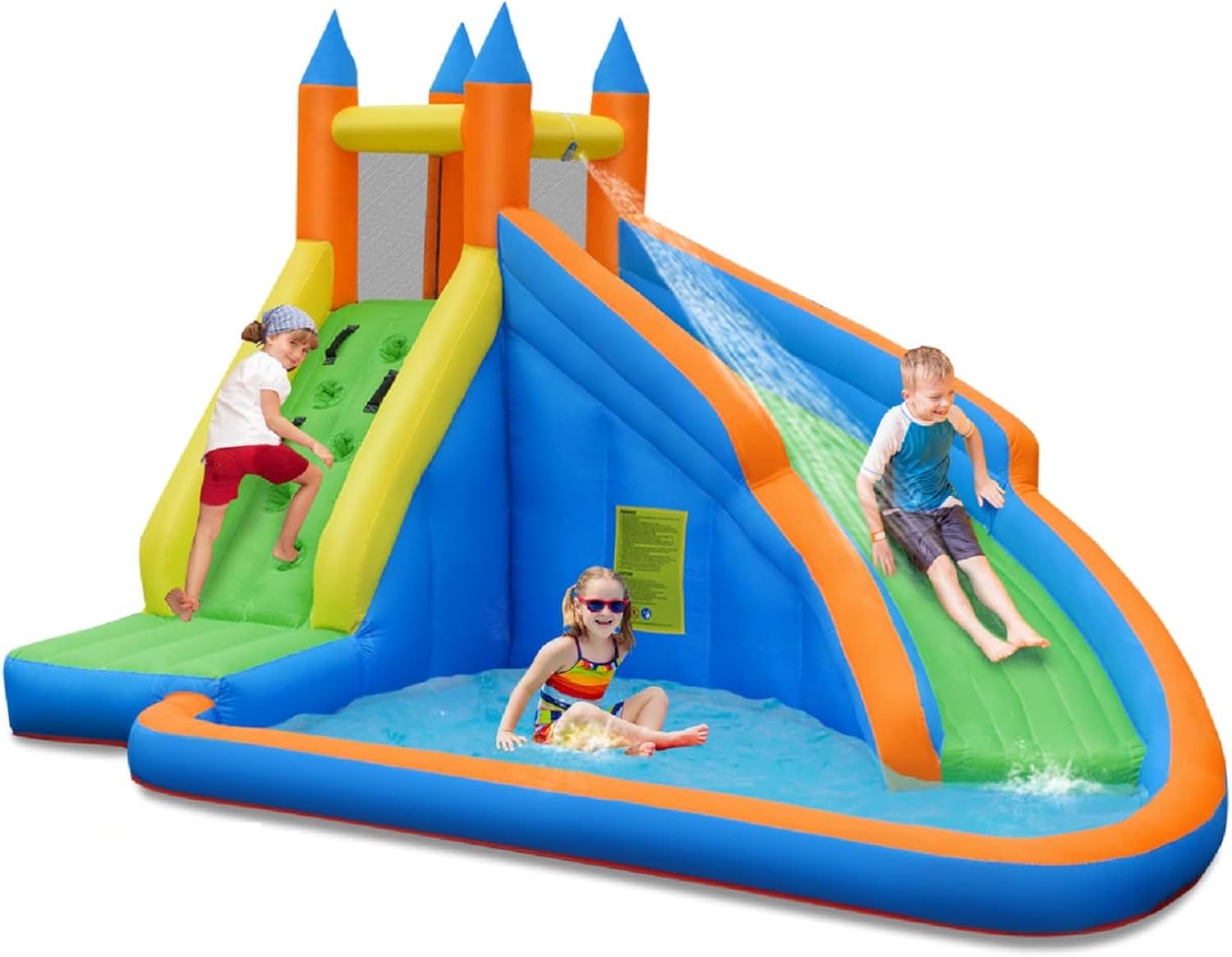 巨大なインフレータブルウォーターパーク、クライミングウォール - Kids Outdoor Inflatable Water Slide のレビューと価格