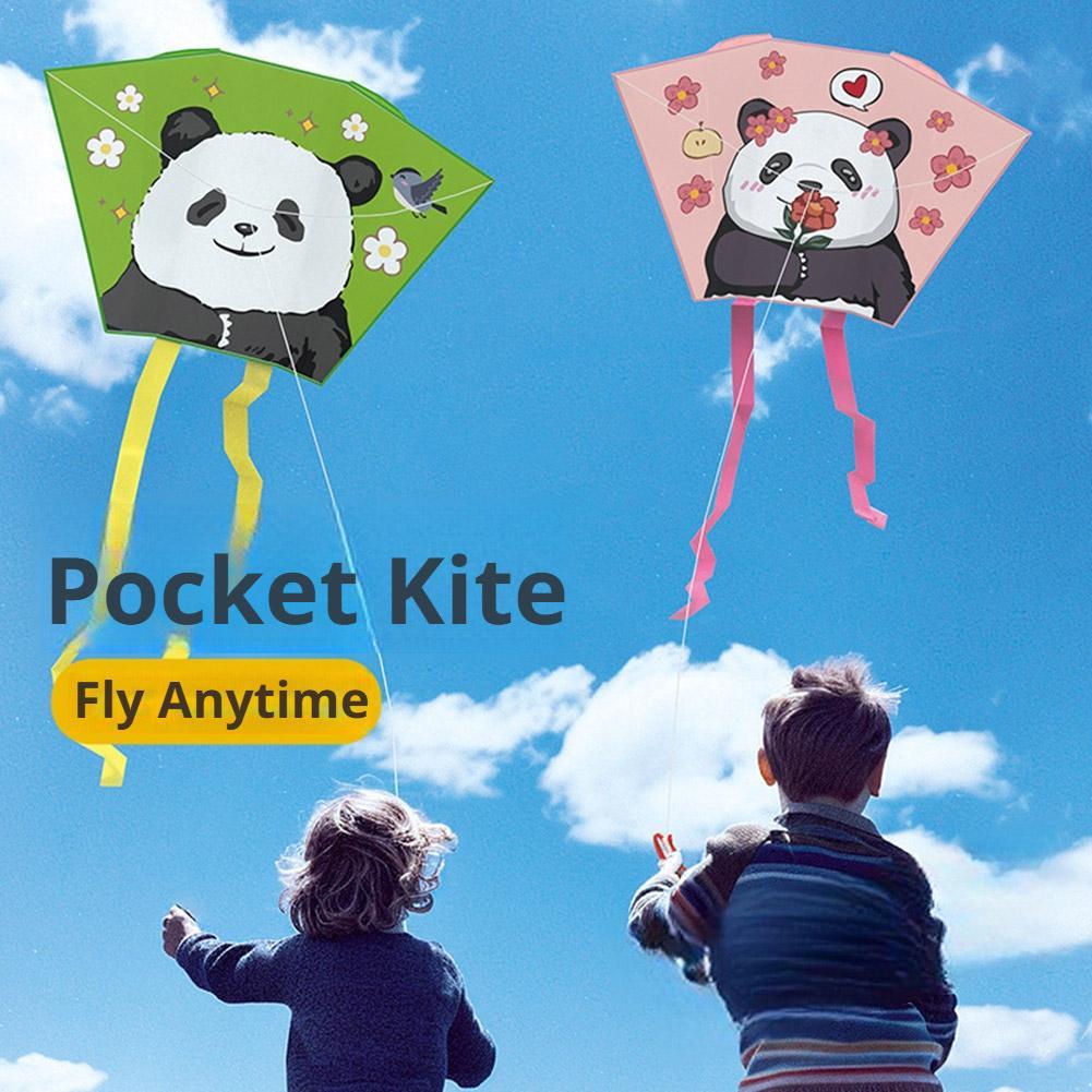 ポケットカイト ミニ漫画パンダウサギ ソフトパラフォイル フ - Kite Easy Fly Kids のレビューと価格