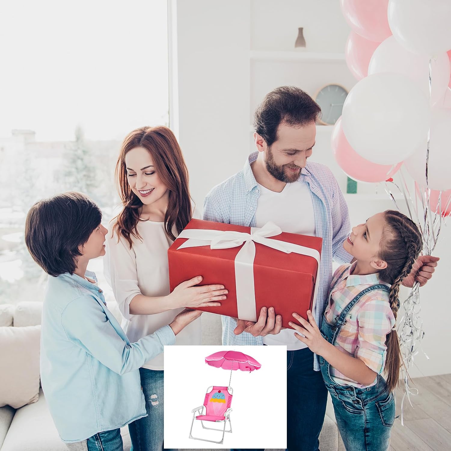 1 セット折りたたみビーチチェア傘付きポータブル屋外キャンプ - Kids Outdoor Lawn Chair のレビューと価格