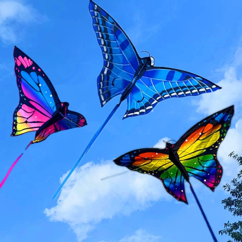 簡単に飛ばせるカラフルな蝶凧ステアリング良い飛行子供用凧ロン - Kite Easy Fly Kids のレビューと価格