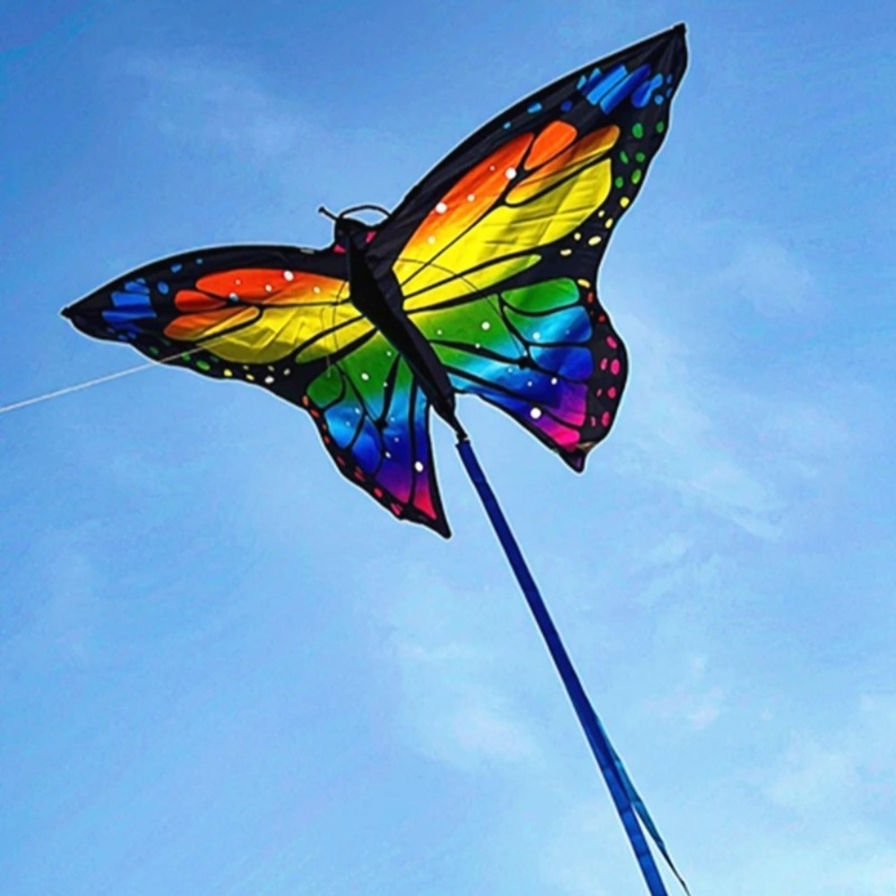簡単に飛ばせるカラフルな蝶凧ステアリング良い飛行子供用凧ロン - Kite Easy Fly Kids のレビューと価格