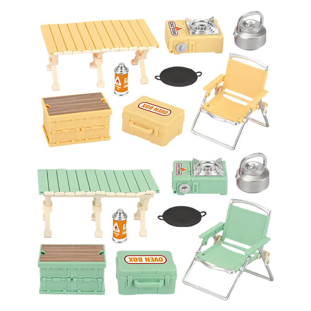 16個入りミニチュアキャンプチェアセット、リアルな折りたたみ - Kids Outdoor Folding Chair のレビューと価格