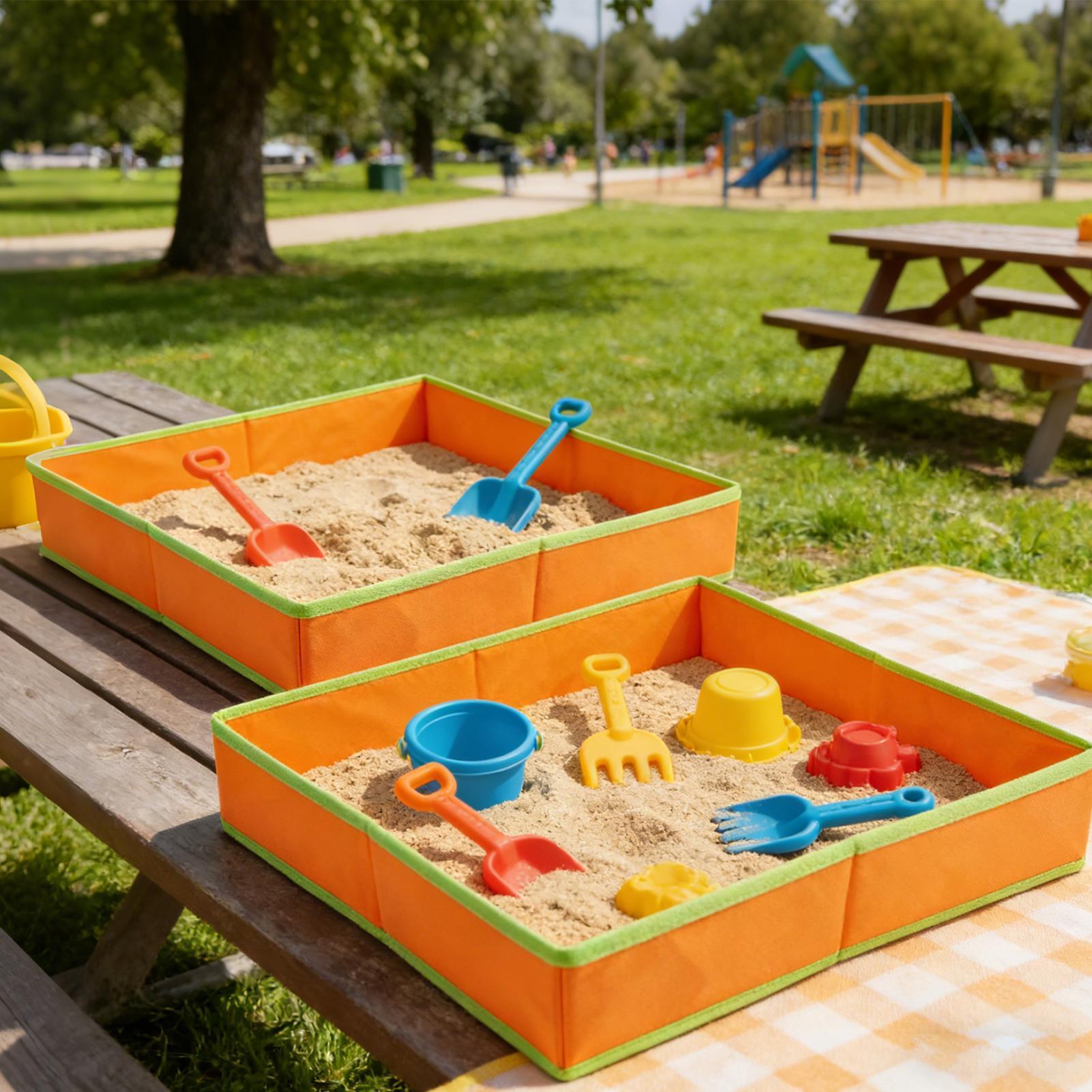 子供用砂場テーブル 屋外感覚テーブル 折りたたみ式ゲームトレ - Kids Outdoor Picnic Table のレビューと価格