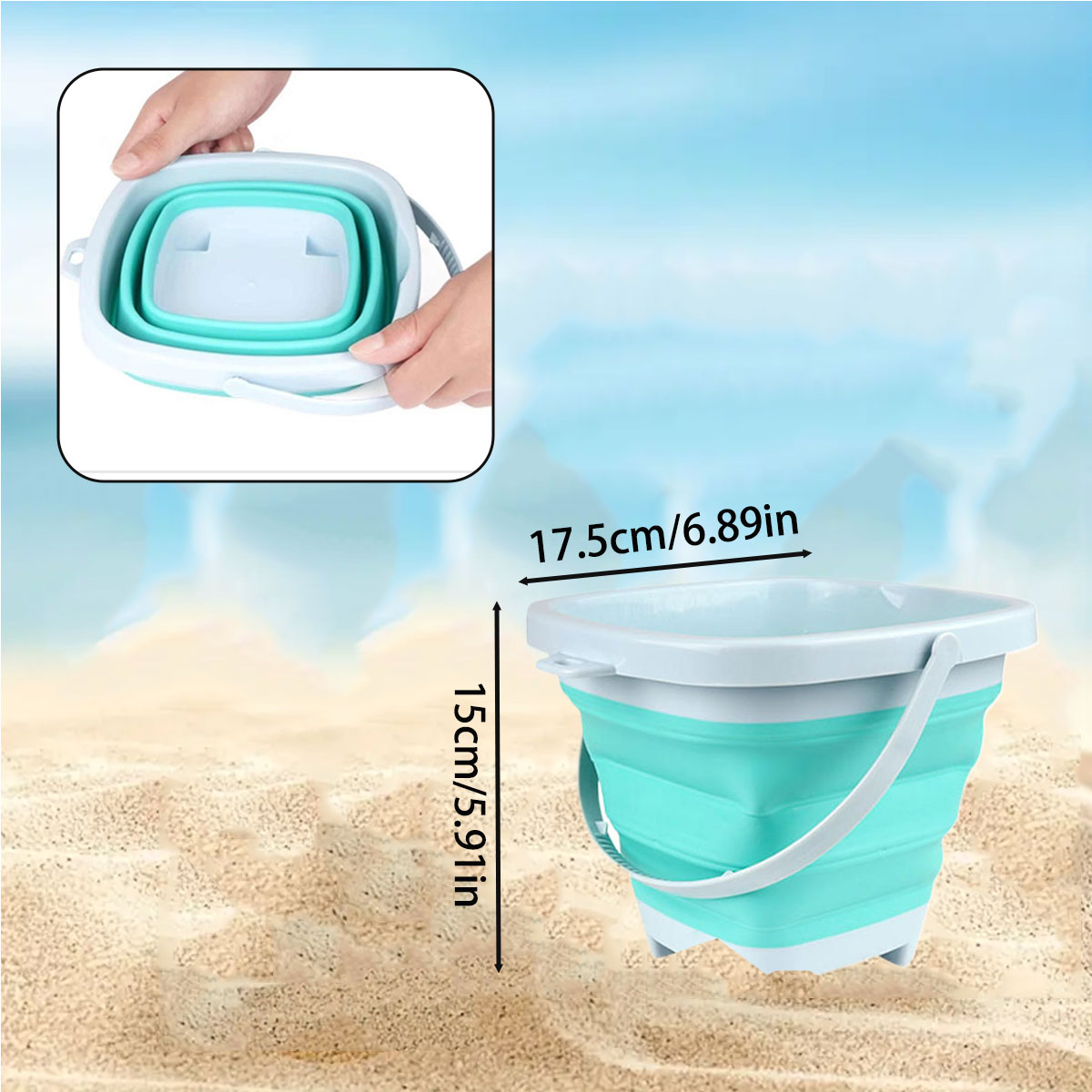1/2 個子供ビーチシャベルまたは折りたたみバケツ子供砂尖っ - Kids Outdoor Mud Kitchen のレビューと価格