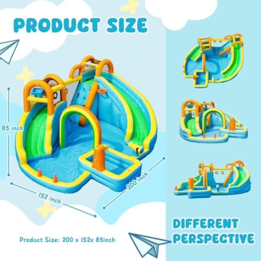 子供用裏庭屋外インフレータブルウォータースライドパーク：PV - Kids Outdoor Inflatable Water Slide のレビューと価格