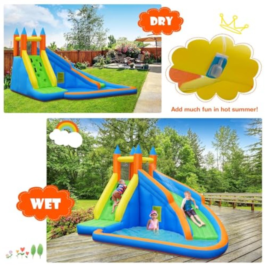 子供用裏庭屋外用インフレータブルウォータースライド：PVC素 - Kids Outdoor Inflatable Water Slide のレビューと価格