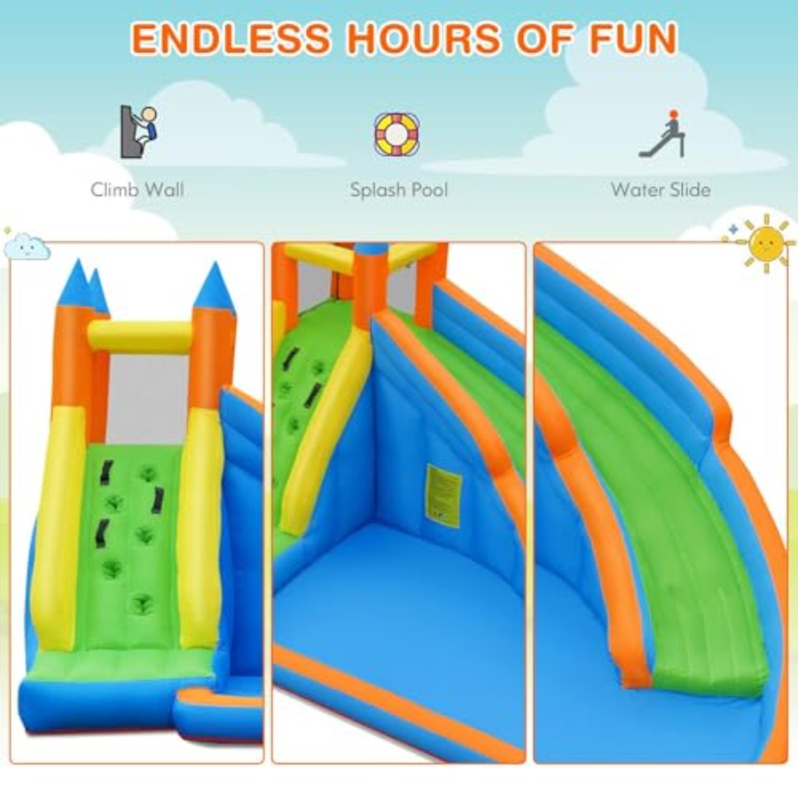 子供用裏庭屋外用インフレータブルウォータースライド：PVC素 - Kids Outdoor Inflatable Water Slide のレビューと価格