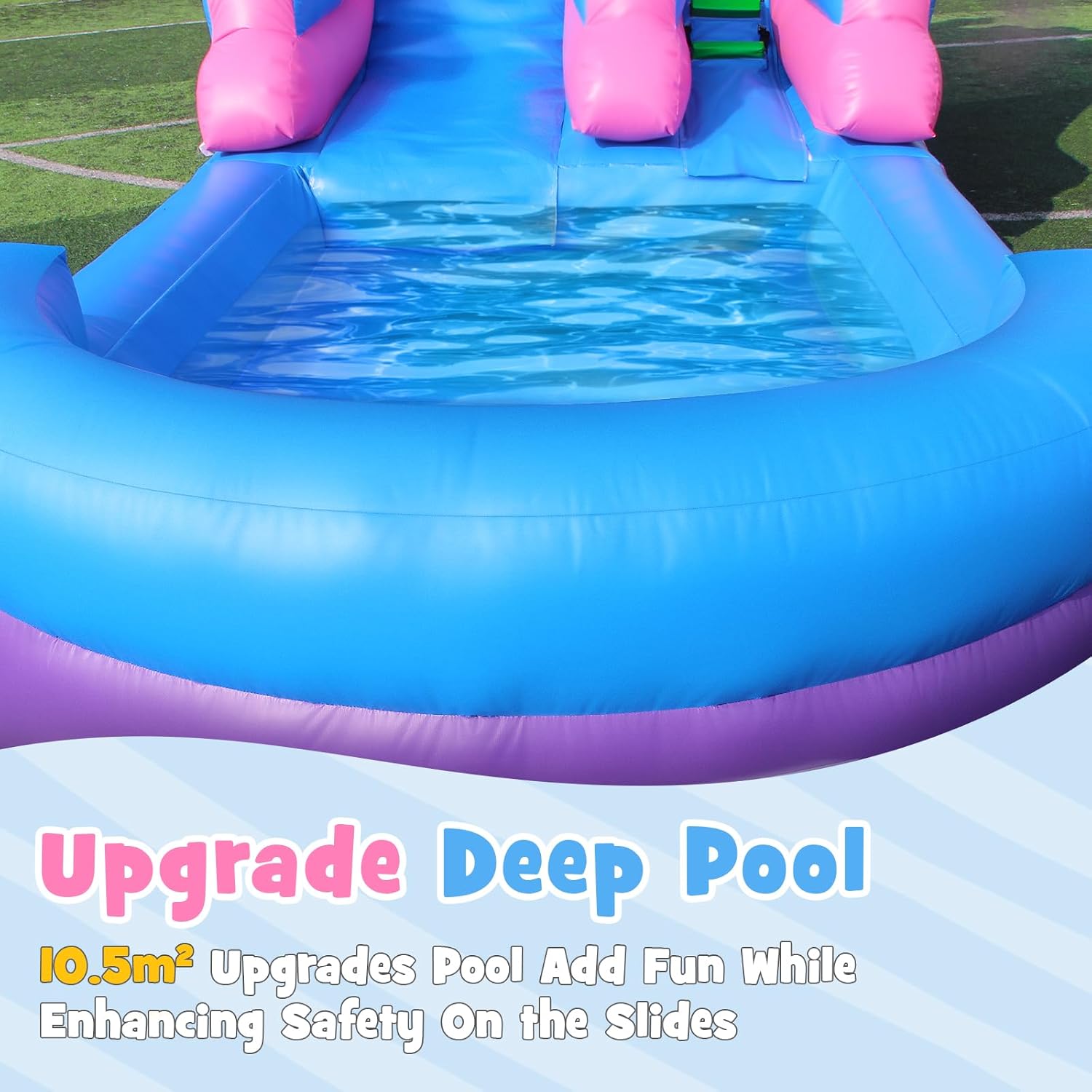 26.2フィートの頑丈なインフレータブルウォータースライド、 - Kids Outdoor Inflatable Water Slide のレビューと価格