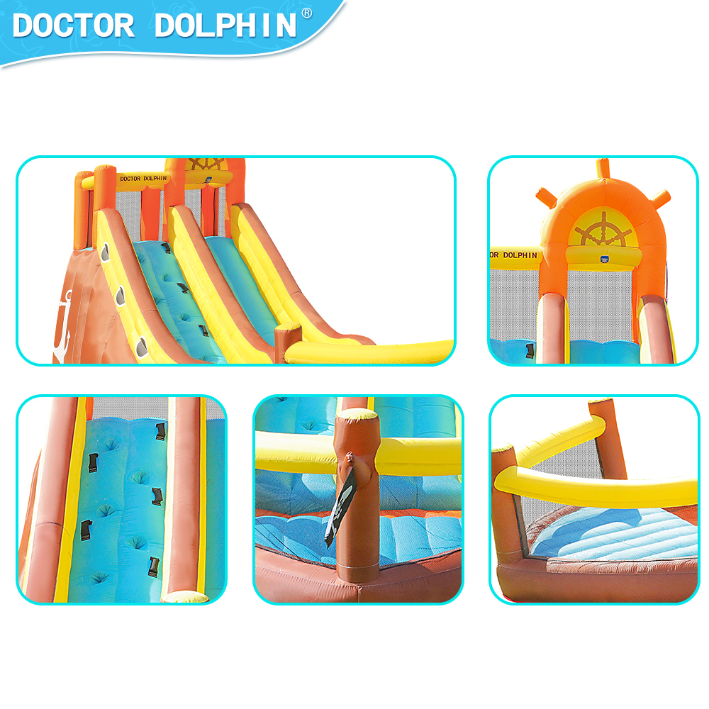 イルカ先生海賊船屋外ジャンプハウスコンボキャッスルウォーター - Kids Outdoor Inflatable Water Slide のレビューと価格