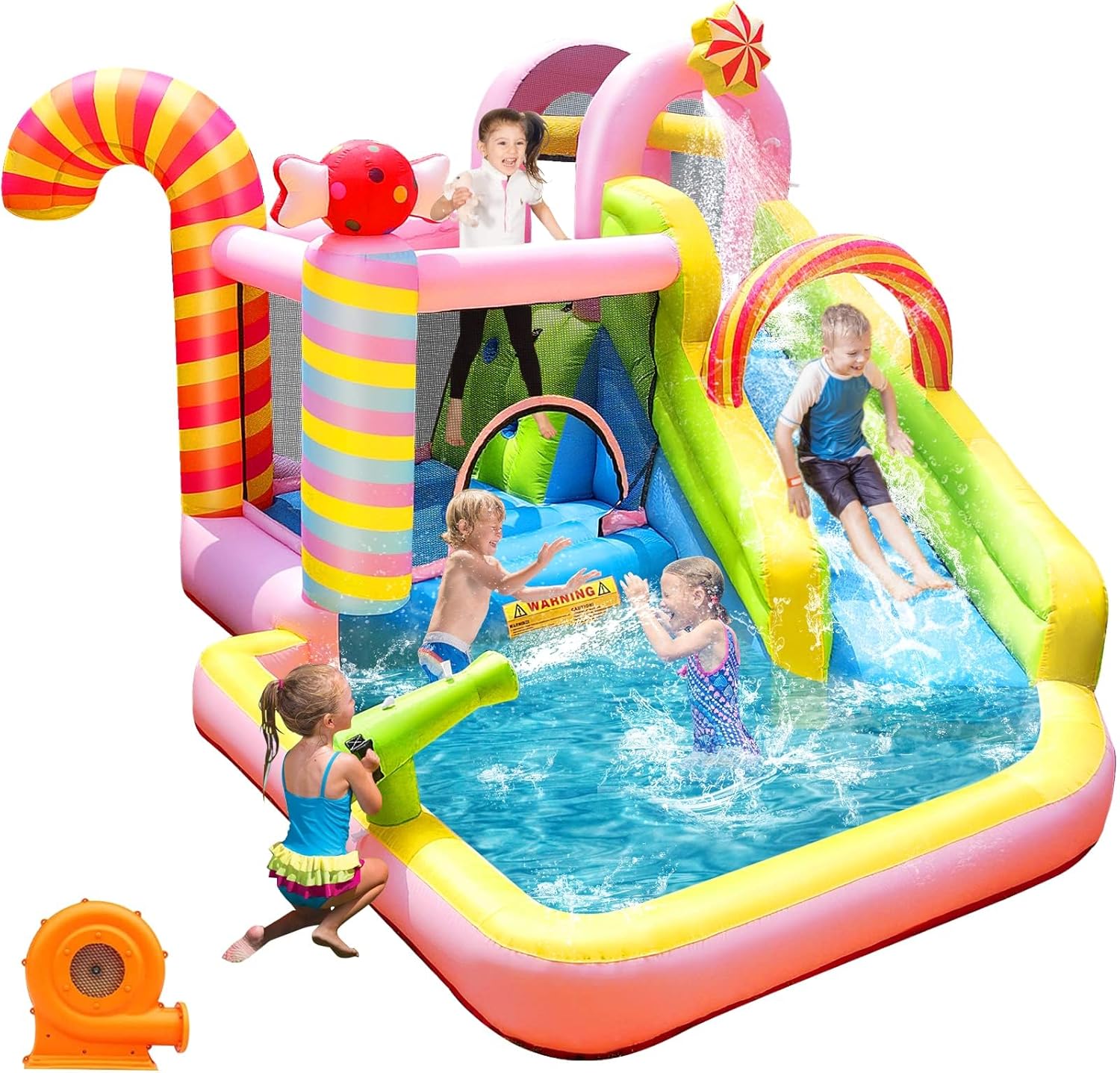 子供用インフレータブルウォータースライドバウンスハウス、6i - Kids Outdoor Inflatable Water Slide のレビューと価格