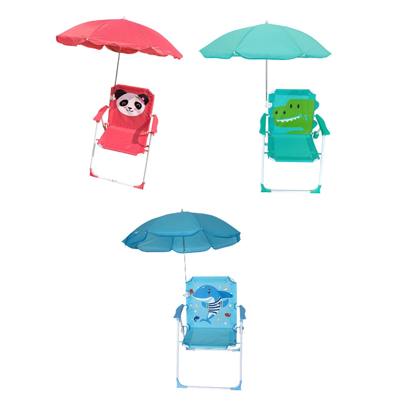 子供用ビーチチェア 傘付き 折りたたみ式 頑丈なスチールフレ - Kids Outdoor Lawn Chair のレビューと価格