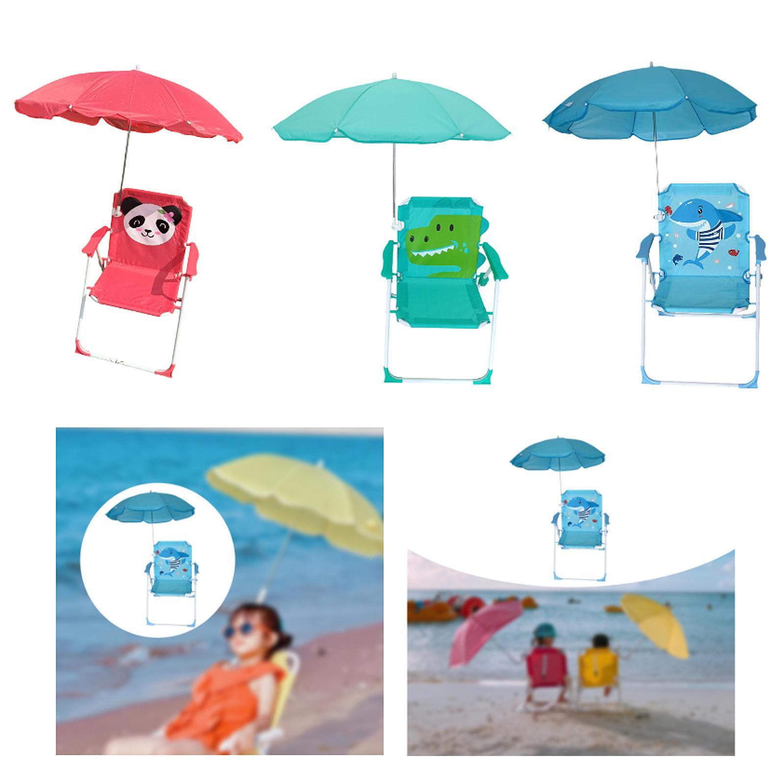 子供用ビーチチェア 傘付き 折りたたみ式 頑丈なスチールフレ - Kids Outdoor Lawn Chair のレビューと価格
