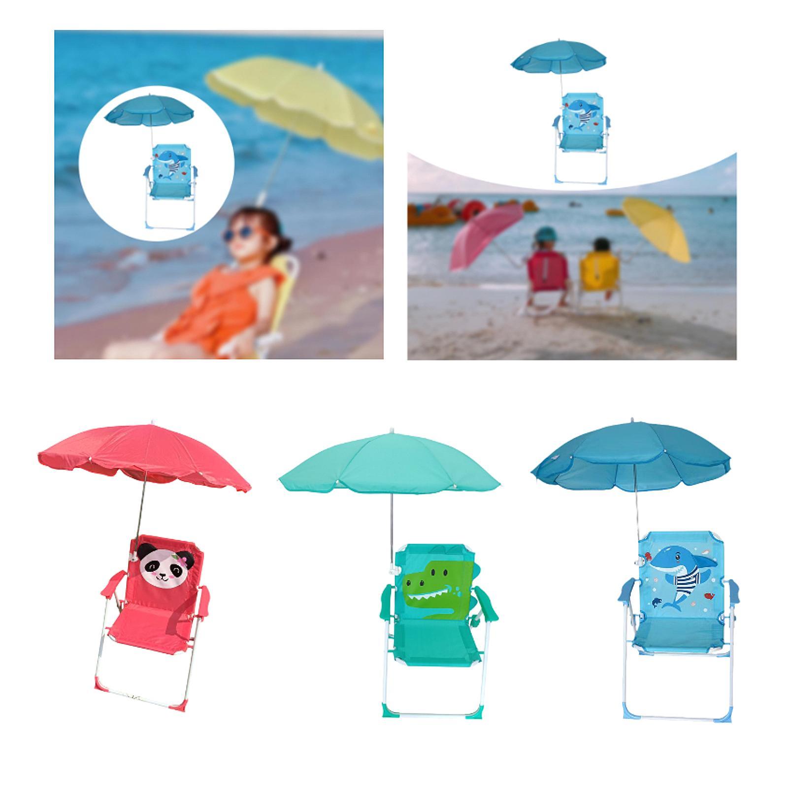 子供用ビーチチェア 傘付き 折りたたみ式 頑丈なスチールフレ - Kids Outdoor Lawn Chair のレビューと価格