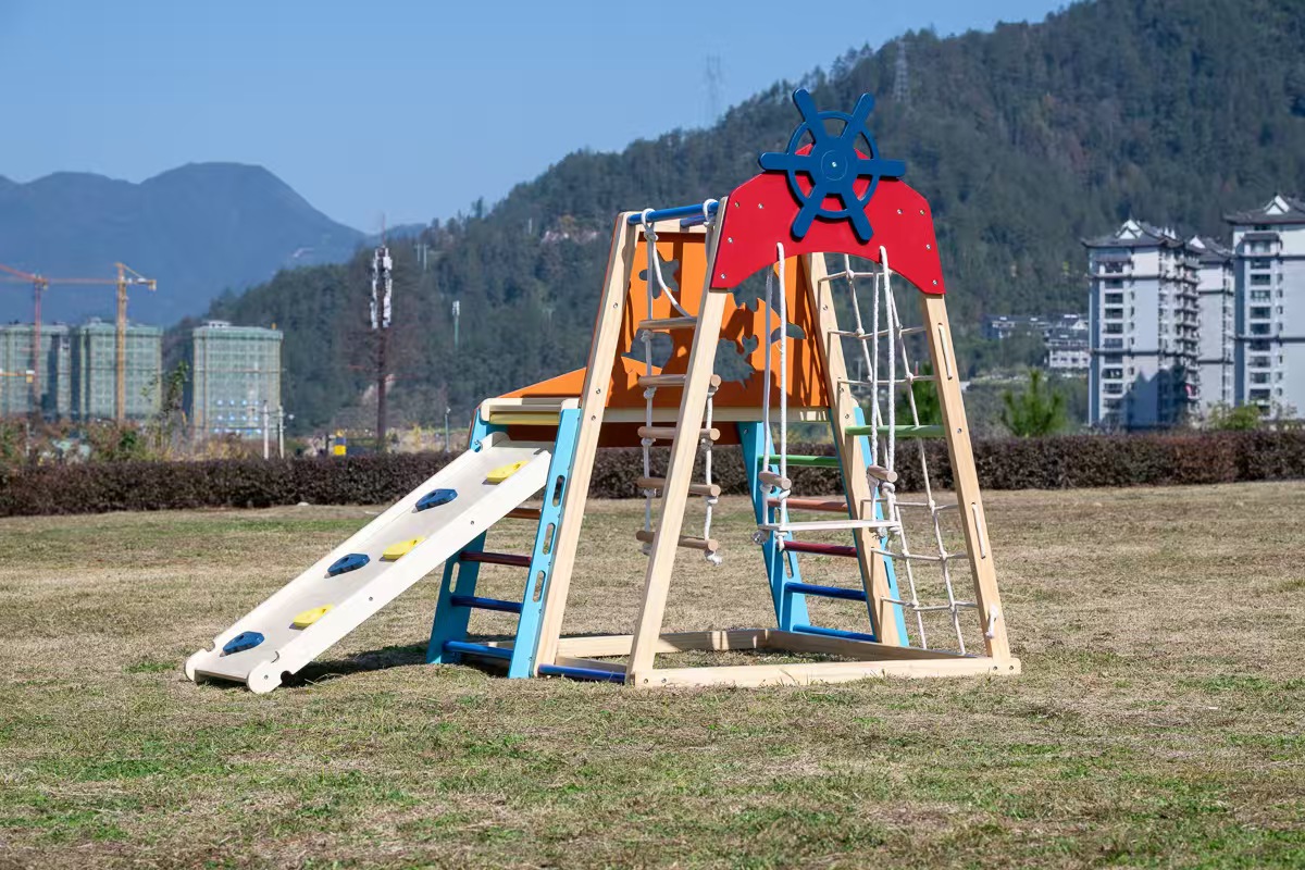 大型木製クライミングフレーム、屋内外兼用、子供・幼児向け、幼 - Kids Outdoor Climbing Frame のレビューと価格