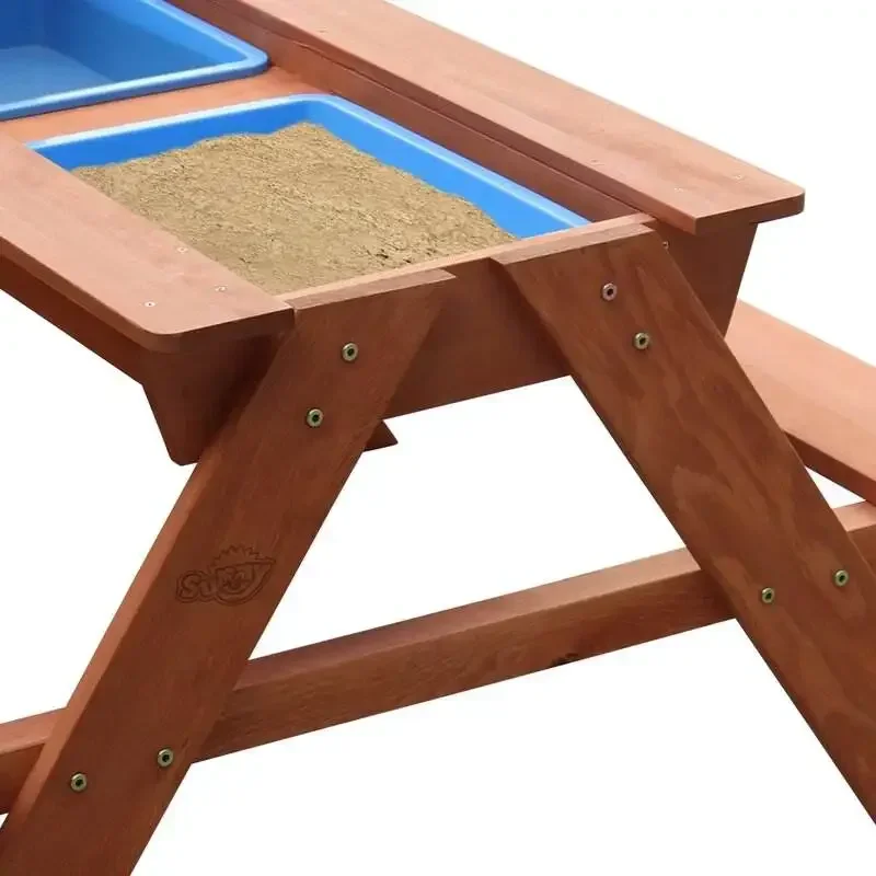 -屋外ピクニック木製ベンチ木製カバーセット砂と水の子供用アク - Kids Outdoor Picnic Table のレビューと価格