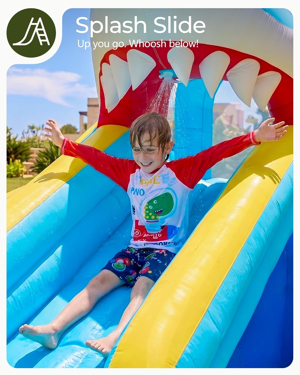 子供用インフレータブルウォータースライドバウンスハウス（3～ - Kids Outdoor Inflatable Water Slide のレビューと価格