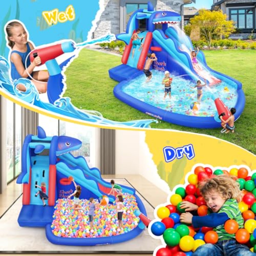 屋外/屋内兼用インフレータブルウォータースライドバウンスハウ - Kids Outdoor Inflatable Water Slide のレビューと価格