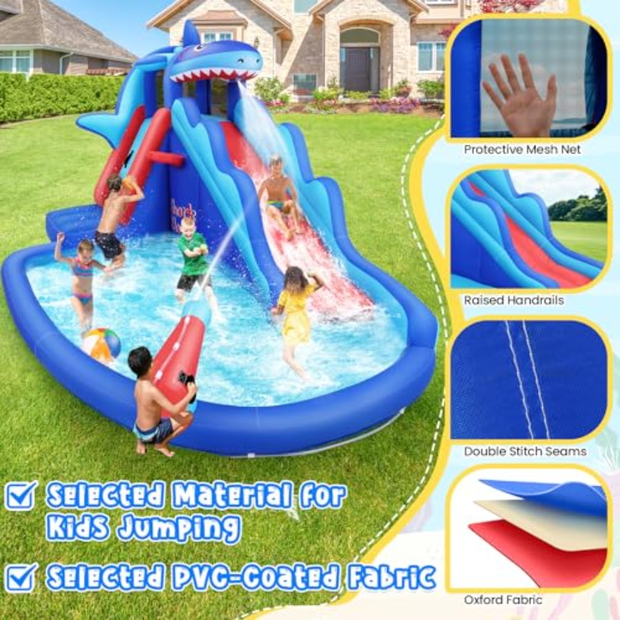 屋外/屋内兼用インフレータブルウォータースライドバウンスハウ - Kids Outdoor Inflatable Water Slide のレビューと価格