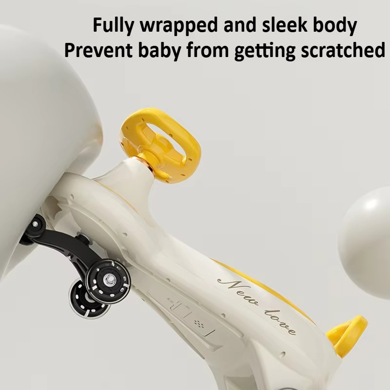 かわいい子供用スイングウィグルカー、転倒防止ユニバーサルホイ - Kids Outdoor Exercise Equipment のレビューと価格