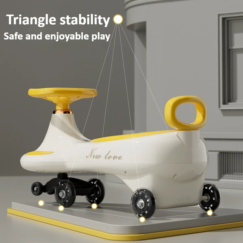 かわいい子供用スイングウィグルカー、転倒防止ユニバーサルホイ - Kids Outdoor Exercise Equipment のレビューと価格