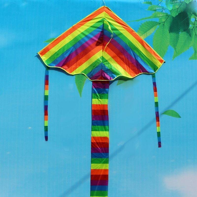簡単に! 子供用の大きなレインボーカイト,長さ30mのナイロ - Kite Easy Fly Kids のレビューと価格
