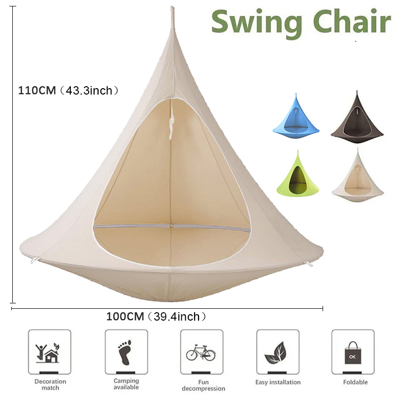 屋外防水ハンモック ダブルカクーンハンギングチェア 耐荷重8 - Kids Outdoor Lawn Chair のレビューと価格