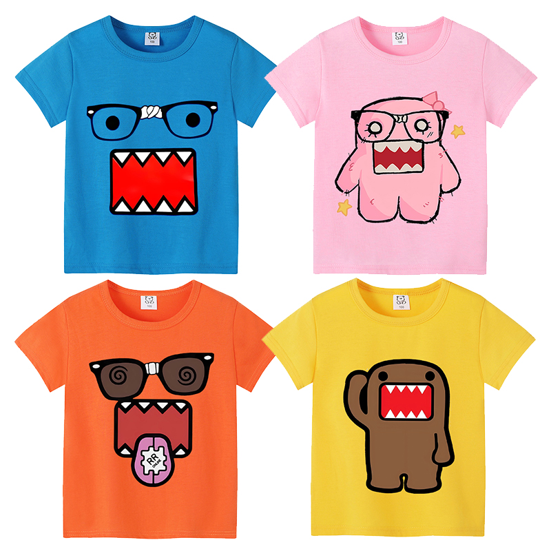 かわいいドモスくん半袖漫画少年少女服夏絶妙なファッションヒッ - Kids Outdoor Wear のレビューと価格