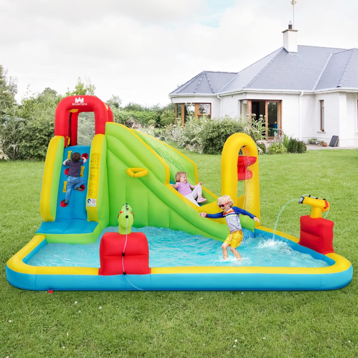 巨大なインフレータブルウォーターパーク遊具 - 子供用ブロウ - Kids Outdoor Inflatable Water Slide のレビューと価格