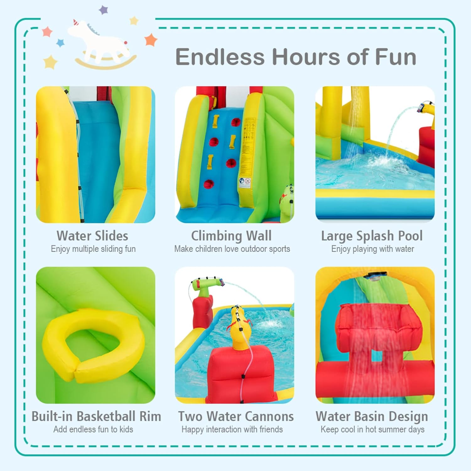 巨大なインフレータブルウォーターパーク遊具 - 子供用ブロウ - Kids Outdoor Inflatable Water Slide のレビューと価格