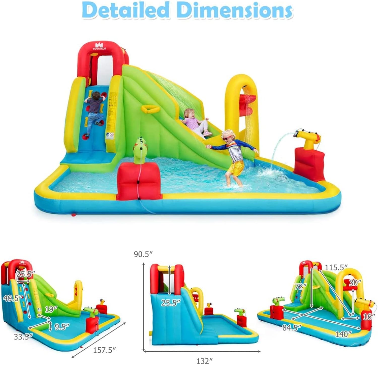 巨大なインフレータブルウォーターパーク遊具 - 子供用ブロウ - Kids Outdoor Inflatable Water Slide のレビューと価格