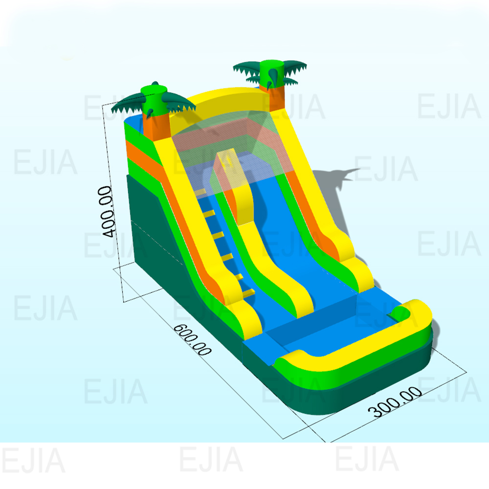 スプラッシュプール付き裏庭インフレータブルスライド - ウォ - Kids Outdoor Inflatable Water Slide のレビューと価格