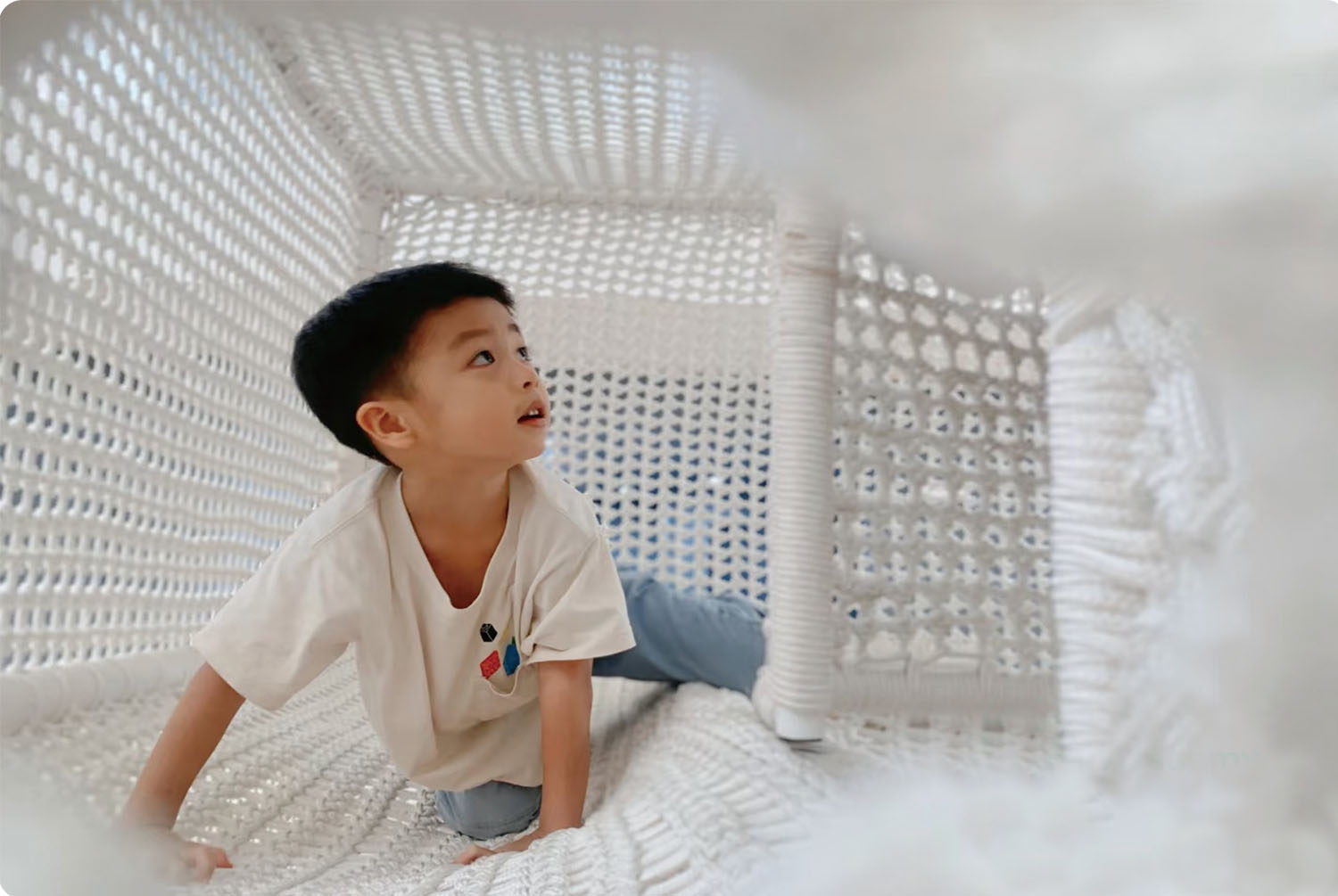 虹色のネット遊具アドベンチャーパーク用-ロープクライミングフ - Kids Outdoor Climbing Frame のレビューと価格