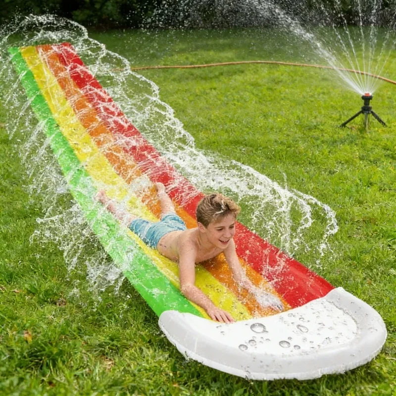 夏の屋外用インフレータブル水遊びおもちゃ ウォータースライド - Kids Outdoor Exercise Equipment のレビューと価格